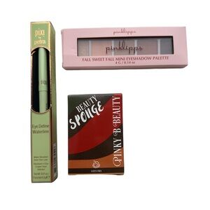 Eyeliner + beauty sponge + eye shadow set. BRAND NEW